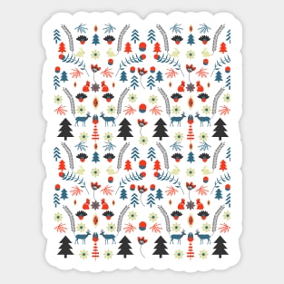 Folk winter pattern Sticker